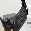 borsa hobo con cerniera portafoglio donna borsa nera da sera spalla cristallo Diamond Dot Shimmer moda borse firmate di lusso portafoglio borsa borse borsa borse sacoche sac