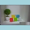 プランターポット7x7cmミニフラワーポットラウンドプラスチック成功植物植物植物リークウォーターホールデザインフラワーポットガーデンホームデスクトップD dherg