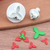 Bakformar 2st DIY BAKA MOLD JULT JALLY LEAF FORMplastplastkakor Cutter Biscuit Cake Prägling Verktyg Bakeware Kitchen Stamp