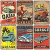 Garagen-Poster, Metallgemälde, Blechschild, Plakette, Vintage-Waschladen, Reifenservice, Retro-Metallschilder, Garagen, Autoreparatur, Männerhöhle, Wandkunst, Dekor, Größe 20 x 30 cm