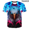 القمصان T القمصان 2022 American National Bird Print T-Shirt Fashion غير الرسمي للجنسين القابل للجنسين القابل للتنفس أعلى القميص الصيفي الرجال والنساء 6XL