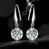 Luxury Style Platinum Plated Cubic Zirconia Dangle Earrings for Women Wedding Jewelry Wholesale