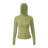 define yoga wear jackets hoodies sweatshirts womens designers sports hoodys jacket coats double-sided sanding fitness hooded chothing Long Sleeve clothes