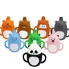 6oz Cartoon Silicone Kids Tumbler Unbreakable Baby Sippy Cup BPA Gratis 200 ml S￶ta barn Vatten Drickande l￤rande koppar med handtag 8 stilar