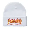 Berets Hat Beanies Fashion Flame Thrash Letter Embroidery Knitted Men And Women Winter Wool Cold