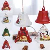 Feestvoorraden Kerstmis Smeedijzeren Big Bell Decoratie Pendant Accessoires Touw Gedrukte Doll Old Man Snowman