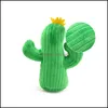 Dog Toys Chews Pet Dog Cats Chews Toys Cute Plush Cactus Corn Shaped Doggy Bitting Dolls With Phonation Device Pets Molar 10 2Dg E Dh4Wv