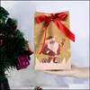 Decorações de Natal Decorações de Natal Candy Goodie Cookie Boxes Trate Goody Bag com design especial para festa da sala de aula da escola DHFE3