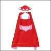 Theme Costume 27Inch Double Sided Superhero Cape Mask Set Halloween Cosplay Costumes Cute Cartoon Catboy Amaya Connor Greg For Birth Dhzjf