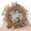 Decorative Flowers Christmas Xmas Decoration Artificial Simulation Peony Wreath Wall Door Candle Holder Decor For Home Party Decorations