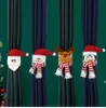 Świąteczna kreatywna kreskówka Santa Claus Elk Snowman Doll Curtain Burekle Wesołych dekoracje do domowych ozdób świątecznych JNB16509