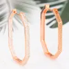 Hoop Earrings Blachette Top Quality Luxury Big Circle Earring For Noble Women Fashion Zircon Cross Bridal Wedding Jewelry Accessories