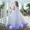 Girl Dresses Pincess Long Pageant With Pleated Trim Special Occasion For Girls