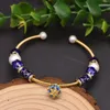 Bangle Natural Barock Pearl Cloisonne Charm Wrap Armband Bangles For Women Engagement Handgjorda klassiska lyxiga fina smycken Fashion