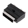 21-poliger RGB-Scart-auf-3-RCA-Adapter, Composite-RCA-SVHS-S-Video-AV-TV-Audio für Video-DVD-Recorder, Fernsehprojektor mit Ein-/Ausgangsschalter