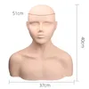 Mannequin Head with Shoulder Acupoint Skin Management Massage Dummy Model Head Beauty Salon