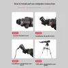 Телескоп 200W HD Pixel Многоцветный электронный окуляр 1,25-дюймовая астрономическая камера Видеоизображение 1920x1080