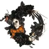 Fiori decorativi Ghirlande di candele di Halloween Simulato bulbo oculare di rose Decorazione con nodo a fiocco Ghirlanda appesa Forniture per feste casual