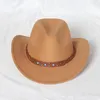 Berets Men And Women Knight Hat Accessories Monochrome Felt Warped Brim Outdoor Cowboy