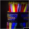 Party Decoration Party Decoration Glow Sticks in Assorted Colors for Halloween Supplies Decor Rave feesten EDM Concerten Weddings Kids Dhrdk