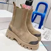 Designer Women Ankle Boots Middle Barrel Strap Martin Motorcycle Boot Metal Womens Heel Booties