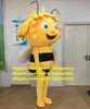 Personagem Maya Bee Mascot Figurino Adulto Caracteto de desenhos animados Toço mundial de exposições mundiais Departamento CX4011