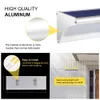 Solar Wall Lights Outdoor Aluminum Motion Sensor Spotlights For Garden Garage Country House Outdoor Lighting 3 size