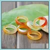 Bandringen Nieuwe stijl Zwart geel rood groen vier kleuren Jade Ring voor mannen en vrouwelijke paren drop levering 2022 sieraden dhwqn