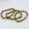 Link Bracelets DIY Natural Gold Coral Cylindrical Drum Ball Brecelets Elastic Rope Jewelry For Women Seashell Handmade Christmas Gift Party