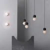 Kronleuchter Nordic Glas Ball Eisen Led Licht Kronleuchter Decke Hängen Lampe Lüster Moderne Badezimmer Leuchte Hanglampen