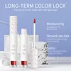 Lip Gloss Mirror Lipstick Matte Texture Waterproof Sweat Resistant Long Lasting Glaze Sexy Red Makeup TSLM2