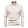 Erkek Sweaters Çizgili Turtlne Sonbahar Kış Örme Süveter Erkekler Sıradan İnce Şeritli Hem Marka Top büyük boy sıcak kazak G221018