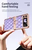 Samsung Galaxy Z Flip 4 Case Diamond Leather Ring Stand Hard Protection Cove의 전기로 힌지 케이스