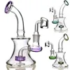 hookah Matrix Percolator Pink Solid Base Glass Bong Pipe Oil Rig Glass Bubbler circulation of water purple naw super easy to clean too 6inch Bent Type