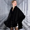 Women's Fur X009 European And American Fashion Winter Clothing Women Cape Thickened Imitation Rex Cloak