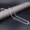 Chaînes Pure S999 Argent fin Femmes Hommes Lucky 6mmW Twist Singapore Chain Link Collier 22 "L