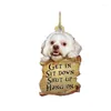 Décorations intérieures Creative Dog Pendentif Voiture Rétroviseur Suspendu Ornement Porte-clés Acrylique Décor Décoration De La Maison Accessoires