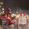 Envoltura de regalo Navidad Reno Bolsa de dulces Terciopelo Santa Sacos Cordón Decoración Niños Fiesta Favor