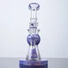 Heady Glass Milk Green Purple Wasserpfeifen Duschkopf Perc Perkolator Pyramidendesign Raucherzubehör Dab Rigs Bohrinsel Kurzes Nect-Mundstück mit Schüssel XL275