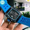 비즈니스 레저 RM53-01 자동 기계식 블랙 카본 섬유 테이프 Luminous R Watch Male