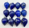 Подвесные ожерелья натуральный каменный камень Quartz Crystal Lapis Lazuli Circular Conic Form