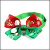 Собачьи воротники поводки рождественский галстук для питомца собака кошка Красный зеленый снежный снегослой снежинок для печати воротнич