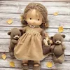 Juldekorationer En Waldorf Doll infödda emalj Vinyl Dolls Artist Handmade Kawaii Children's Christmas Gift