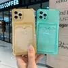 Four Conner Air Bag Anti-drop Cell Phone Cases Case for iphone 14 13 12 11 pro max xr xs 6 7 8 Plus iphone14 transparent back cover with Card Slot