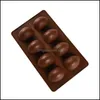 Moldes de cozimento Mod portátil Ferramentas de cozimento diy reutilizável chocolate Sile conveniente Mulher Man Mold Mold Kitchen Supplies 3 9sy K2 Drop dheii