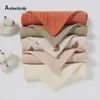 Bibs Burp Cloths 5Pcs Feeding Drool Cotton Accessories born Solid Color Snap Button Soft Triangle Towel Baby 221018