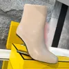 발목 부츠 신발 35-42 부츠 디자이너 여성 패션 F 특별한 모양의 힐 Cowskin Square Toes