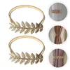 Curtain 2PCS Modern Simple Tie Rope Stylish Leaf Carving Spring Tieback