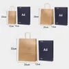 Gift Wrap 25Pcs Bulk Kraft Paper Bags Shopping Carry Craft Brown Bag With Handles Party Candy