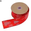 Christmas Decorations Ribbon Tear-resistant Tree Clear Print Festival Props Large Bowknot Making Xmas